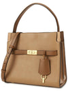 Lee Radziwill Small Double Tote Bag Brown - TORY BURCH - BALAAN 3