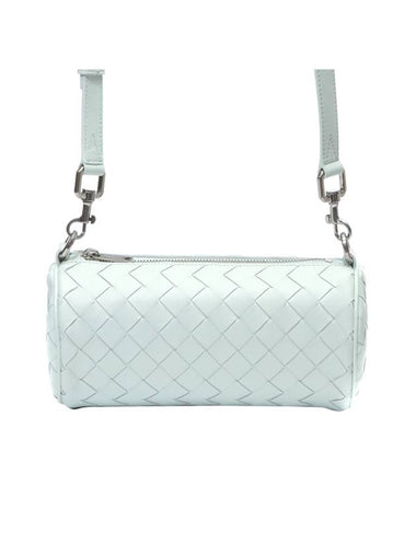 Intrecciato Barrel Leather Cross Bag Mint - BOTTEGA VENETA - BALAAN 1