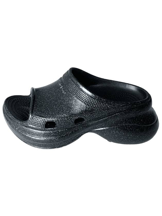 Crocs Fully Purforated Iridescent Rubber Slippers Black - BALENCIAGA - BALAAN 1