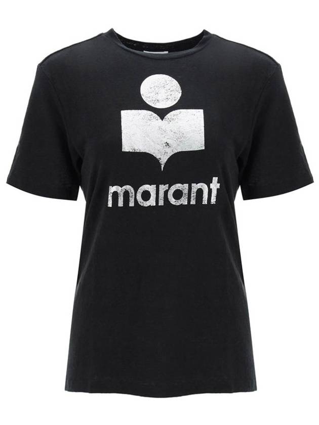 Zwell Logo Print Short Sleeve T-Shirt Black - ISABEL MARANT - BALAAN 2