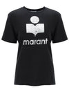 Zwell Logo Print Short Sleeve T-Shirt Black - ISABEL MARANT - BALAAN 3