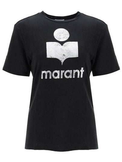 Zwell Logo Print Short Sleeve T-Shirt Black - ISABEL MARANT - BALAAN 2