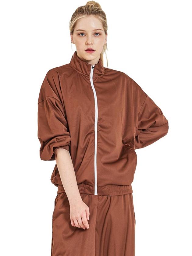 Point Fix Women's Diet Training Sweat Suit Warmer Batam Jacket Brown - HOTSUIT - BALAAN 1