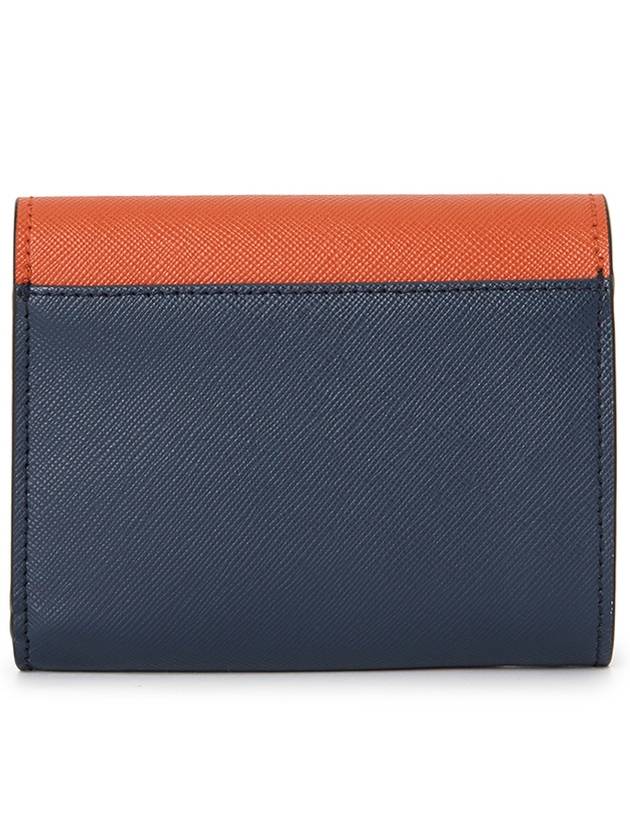 Saffiano Tri-Fold Half Wallet Orange - MARNI - BALAAN 3