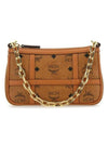 Monogram Print Chain Shoulder Bag Brown - MCM - BALAAN 1