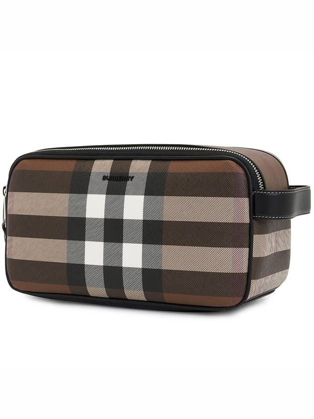 Check Print Beauty Case Brown - BURBERRY - BALAAN 3