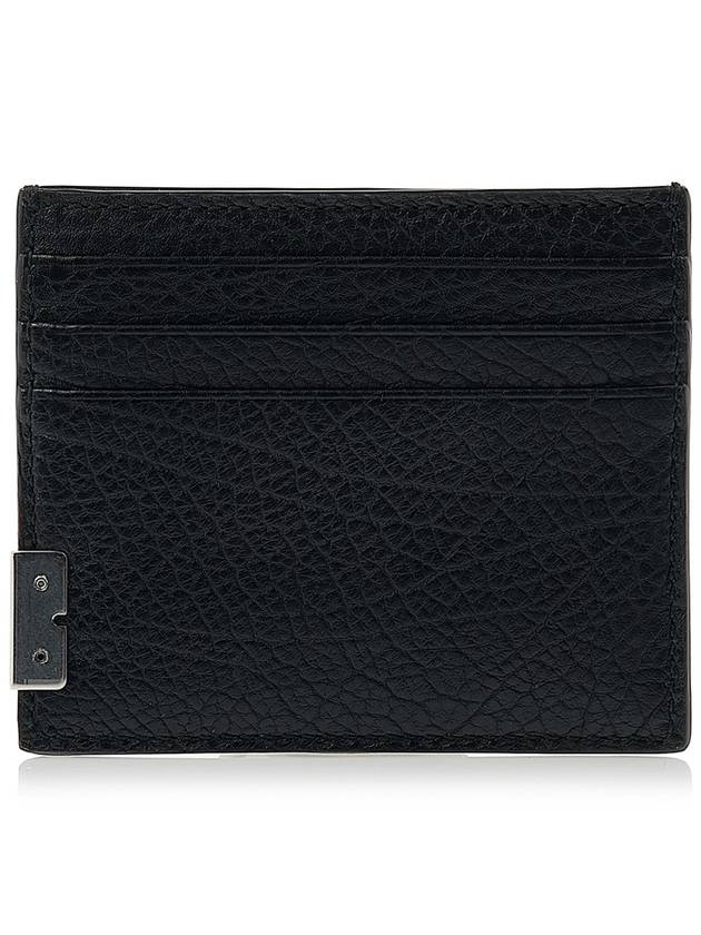 Grained Leather Card Wallet Black - BURBERRY - BALAAN 4