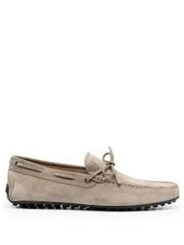 Men's City Gommino Suede Driving Shoes Beige - TOD'S - BALAAN 2