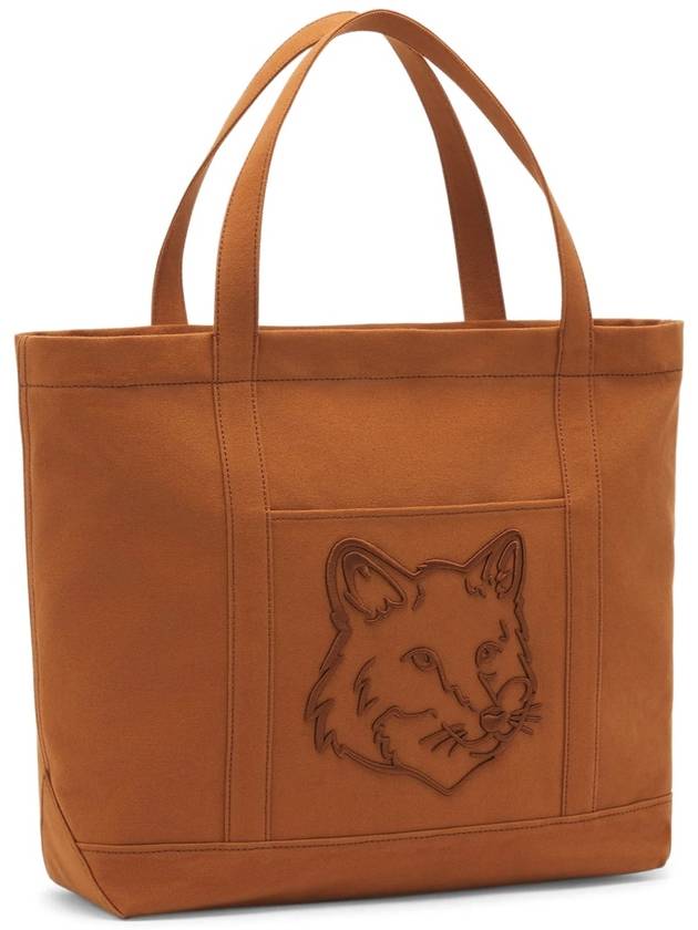 Fox Head Large Tote Bag Fawn Brown - MAISON KITSUNE - BALAAN 3