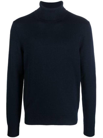 Wool Knit Turtleneck Blue - EMPORIO ARMANI - BALAAN 1