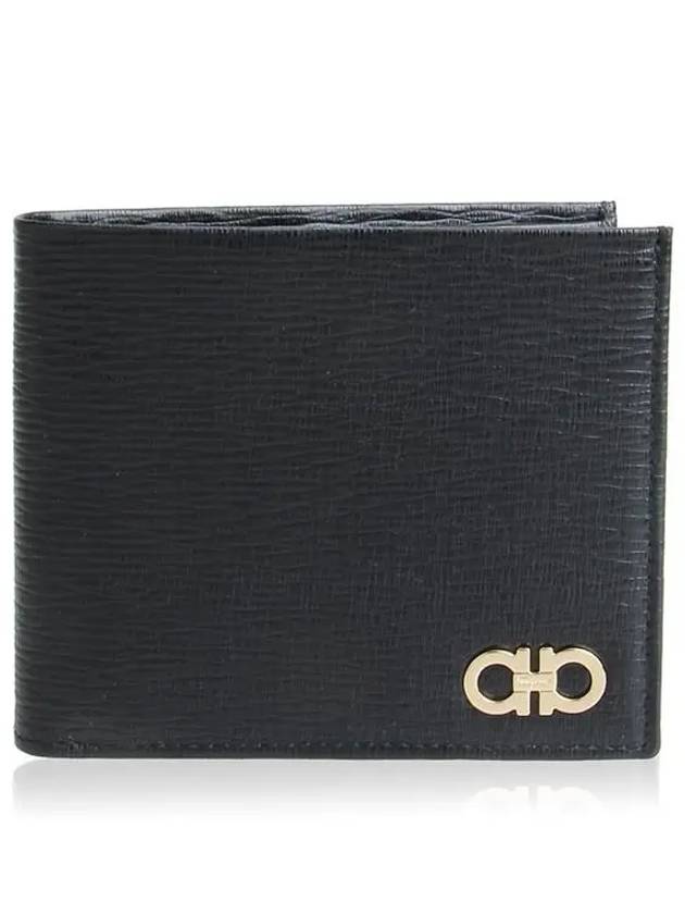 Gancini Half Wallet Black - SALVATORE FERRAGAMO - BALAAN 2