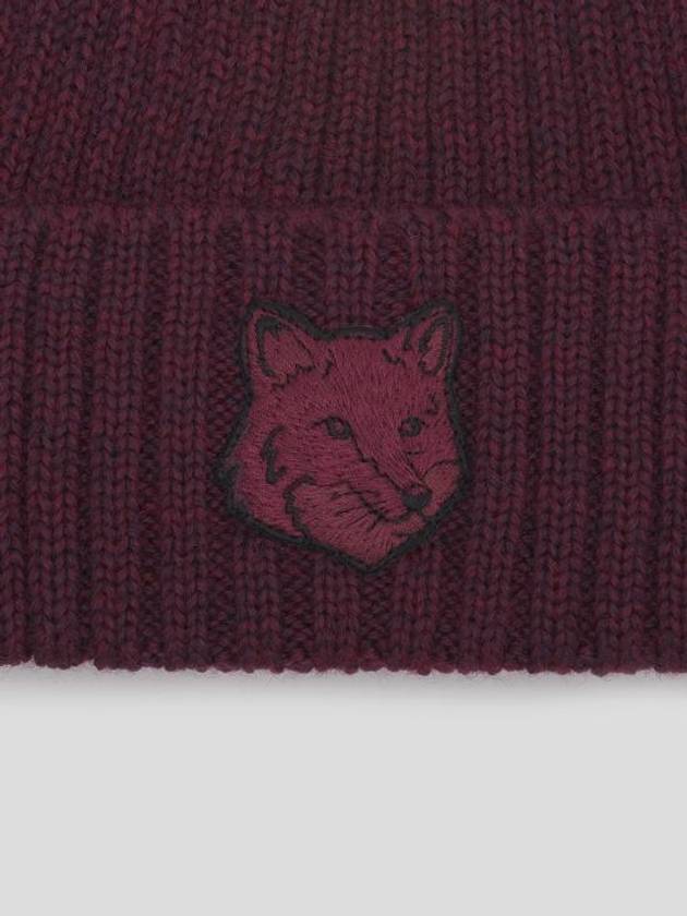 Wool Fox Head Beanie Red - MAISON KITSUNE - BALAAN 4