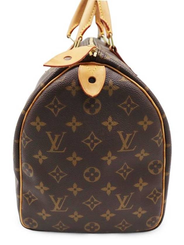 Women s Leather Tote Bag Brown ouis Vuitton M41524 Monogram Canvas Speedy 35 - LOUIS VUITTON - BALAAN 4