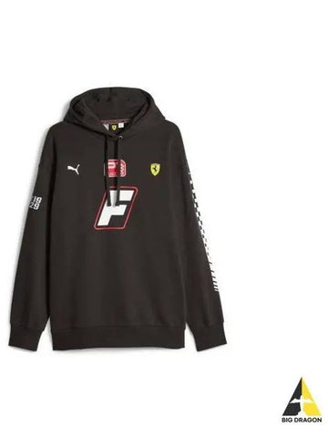 Ferrari Race Garage Crew Hooded Sweatshirt Black 621119 01 - PUMA - BALAAN 1