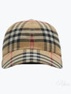 Check Cotton Ball Cap Beige - BURBERRY - BALAAN 2