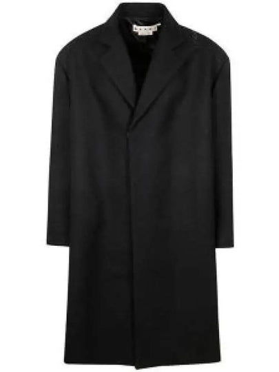 Wool Oversized Single Coat Black - MARNI - BALAAN 2