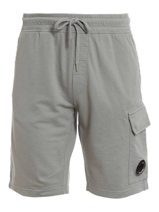 Men's Lens Patch Cargo Shorts Gray - CP COMPANY - BALAAN 1