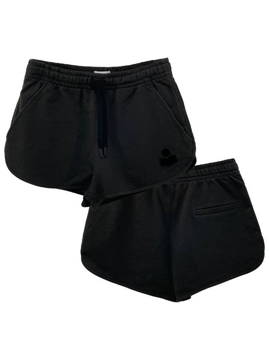 Mipha Logo Banding Shorts Black - ISABEL MARANT ETOILE - BALAAN 2