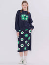 Flower Sweatshirt Navy - METAPHER - BALAAN 4