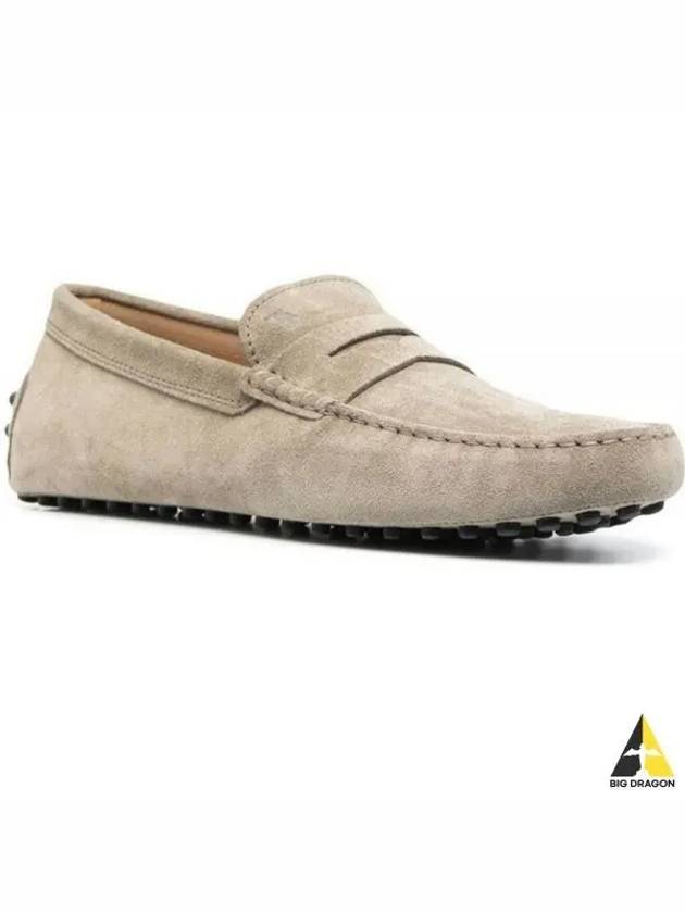 Men's Suede Gommino Driving Shoes Beige - TOD'S - BALAAN 2