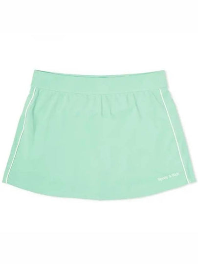 Serif Logo A-Line Skirt Green - SPORTY & RICH - BALAAN 2