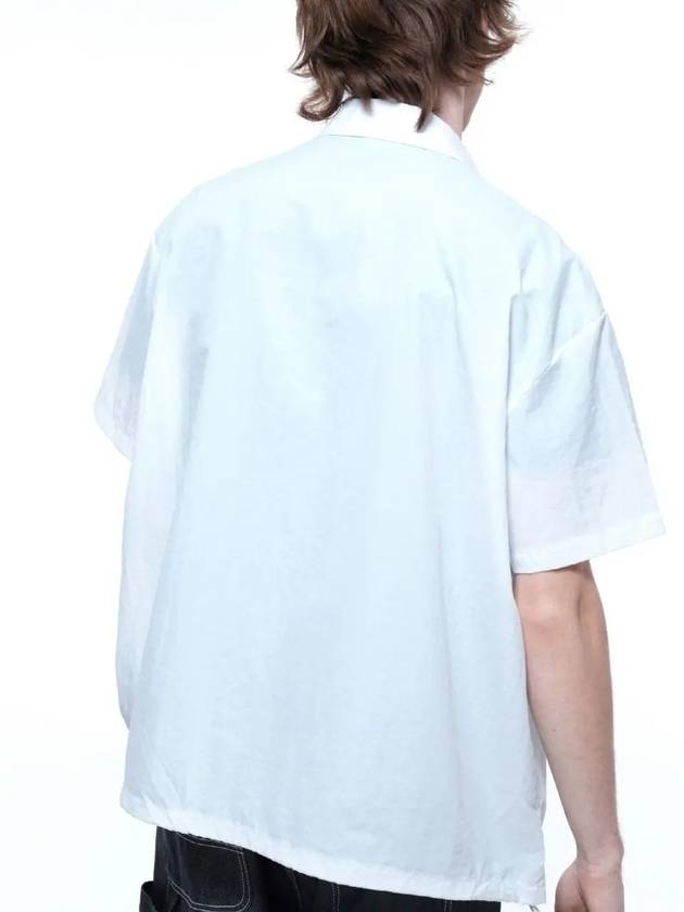 Men s SSHS WH Seersucker String Half Shirt White - CHANCE'S NOI - BALAAN 9