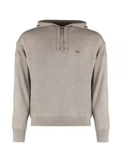 Embroidered Logo Virgin Wool Hoodie Grey - VIVIENNE WESTWOOD - BALAAN 2