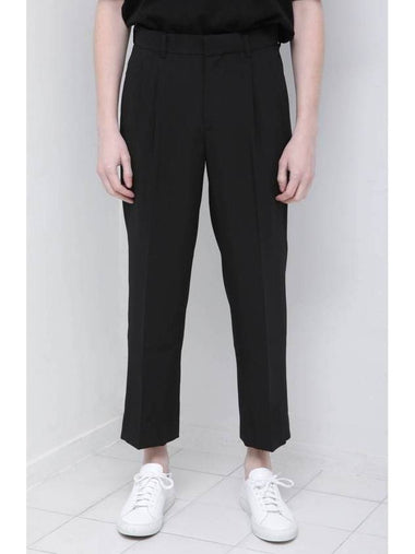 Men's Crop Wide Slacks Black - BUTTON SEOUL - BALAAN 1