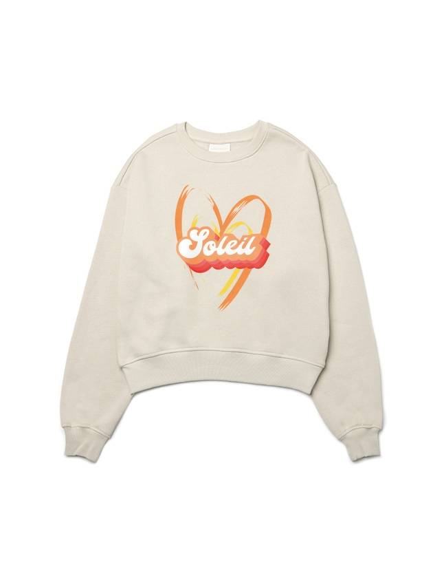 Brushed Options Soleil Patinted Heart Sweat Shirts GREIGE - LE SOLEIL MATINEE - BALAAN 2