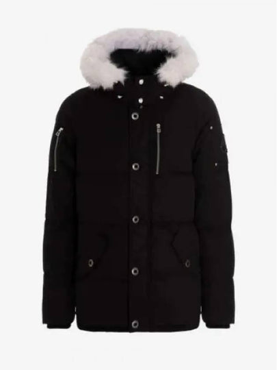 Threequarter Down Jacket White Fox Fur Black - MOOSE KNUCKLES - BALAAN 2