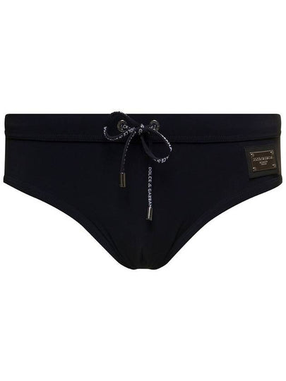 Men's Logo Swim Briefs Black - DOLCE&GABBANA - BALAAN 2