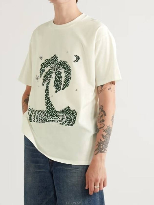 Lost Paradise Short Sleeve T-Shirt White - CELINE - BALAAN 2