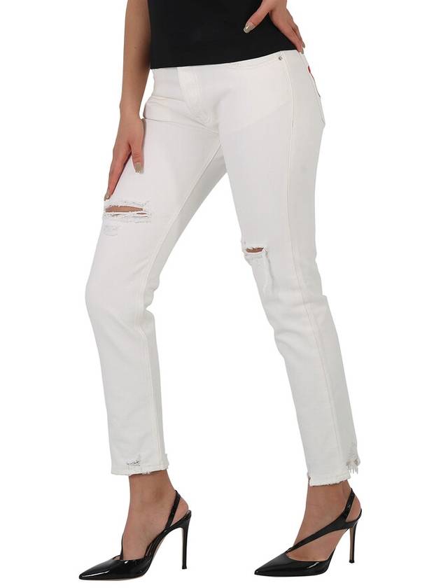 Filles A Papa Tomboy Jeans in Off White/Red, Size X-Small - FILLES A PAPA - BALAAN 3