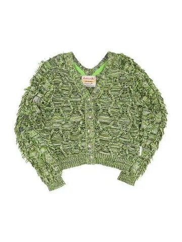 for WOMEN Fringe two way short cardigan atb872w GREEN - ANDERSSON BELL - BALAAN 1