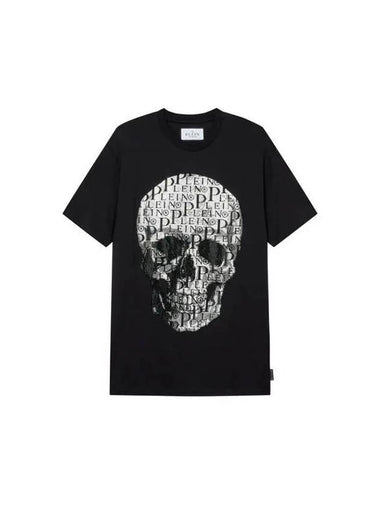 Men s Skull Hot Piece Short Sleeve T Shirt Black - PHILIPP PLEIN - BALAAN 1