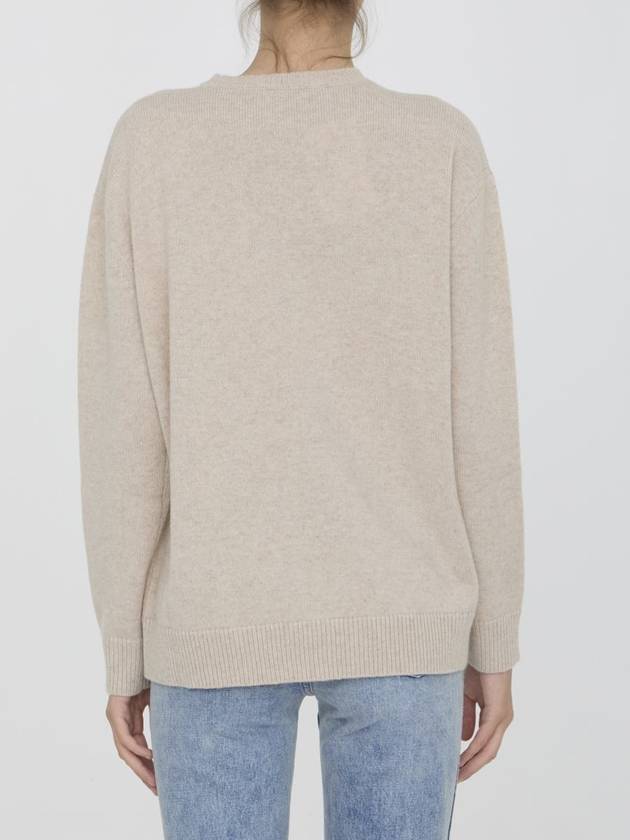 Plata crew neck knit top beige - MAX MARA - BALAAN 5