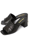 Quilting Nappa Leather Sandals Heel Black - PRADA - BALAAN 2