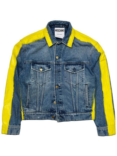 Men s Paint Logo Denim Jacket - MOSCHINO - BALAAN 2