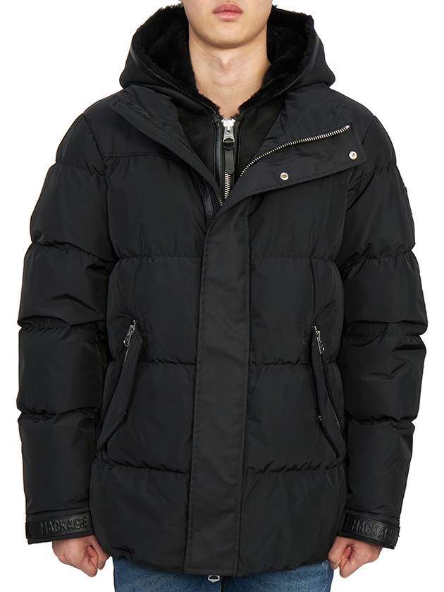 RILEY BLACK Men s Hooded Padded Jumper Jacket Relaxed Fit - MACKAGE - BALAAN 4