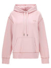 Embroidered Logo Hoodie Top Pink - AMI - BALAAN 1