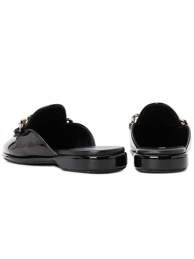 Women's Logo Leather Bloafers Black - MIU MIU - BALAAN 7