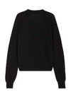 Heart Logo Wool Cardigan Black - AMI - BALAAN 3