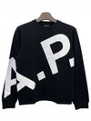 Cory Big Logo Cotton Sweatshirt Black - A.P.C. - BALAAN 2