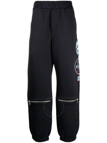 OAMC X Nasa Men's Black Multi-Patch Track Pants, Size Large - OAMC - BALAAN 1