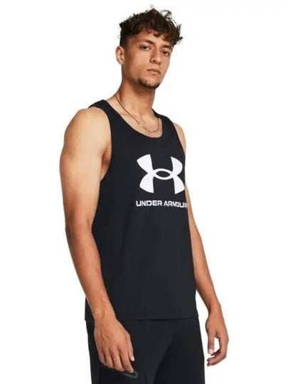 Logo Sleeveless Black - UNDER ARMOUR - BALAAN 2