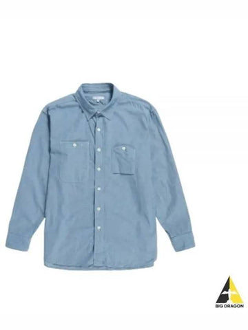 24 Work Shirt Lt Blue 4 5oz Cotton Chambray 24S1A007 OR026 RK025 shampoo - ENGINEERED GARMENTS - BALAAN 1