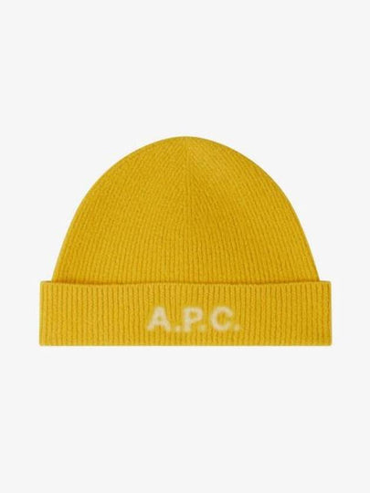 Harry Logo Print Wool Beanie Yellow - A.P.C. - BALAAN 2