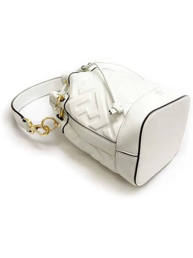 Mon Tresor FF Motif Leather Mini Bag White - FENDI - BALAAN 4