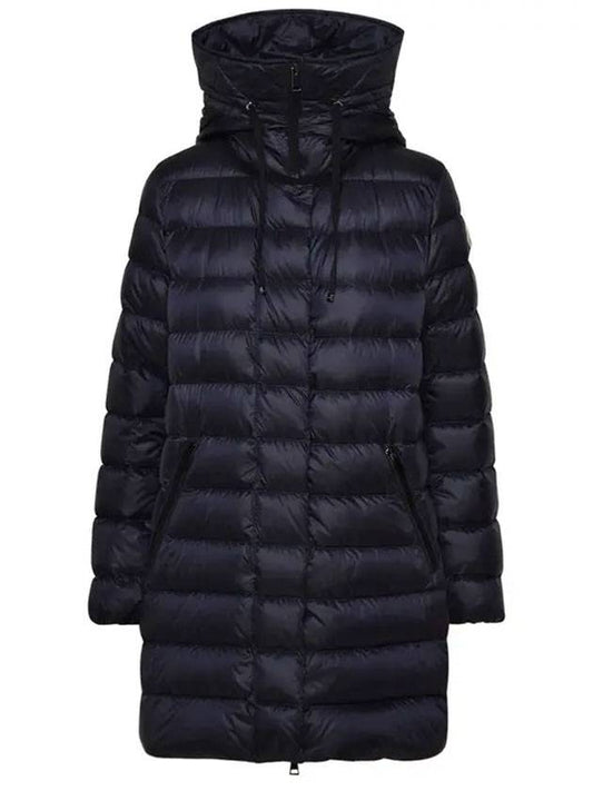 Women's Gnosia Logo Patch Down Padding Navy - MONCLER - BALAAN.