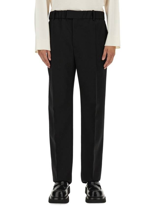 Tailor Fit Banding Wool Straight Pants Black - BOTTEGA VENETA - BALAAN 2